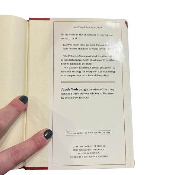 Bushisms Hardback book, Edited by Jacob Weisberg, forword by Molly Ivins - Picture 5 of 5